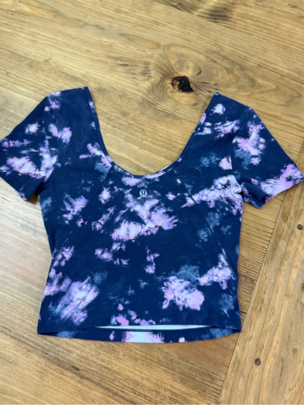 Lululemon Women's Align Tie-Dye Athletic Cropped T-Shirt